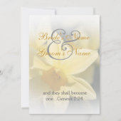 Daffodils Floral Wedding Kaart (Achterkant)