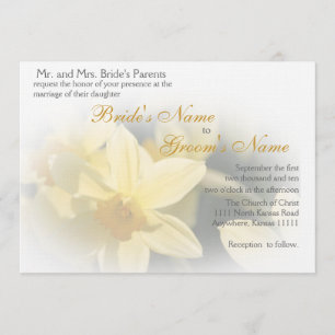 Daffodils Floral Wedding Kaart