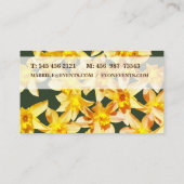 Daffodils floral Zakelijke Kaart Visitekaartje (Achterkant)