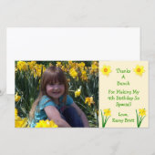 Daffodils Flowers Cream Dank u Bedankkaart (Voorkant / Achterkant)