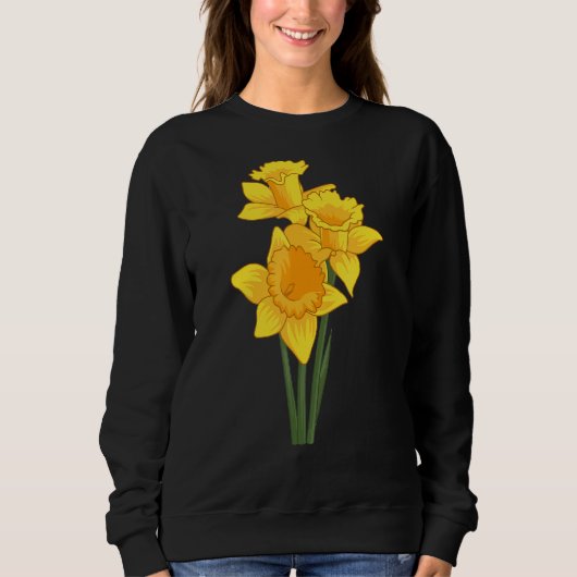 Daffodils Flowers Floral Style Spring Easter Garde Trui (Voorkant)