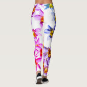 Daffodils Flowers Foto Aangepaste Leggings (Achterkant)