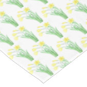 Daffodils geel Elegant Modern Floral Waterverf Tafelkleed (Gekanteld)