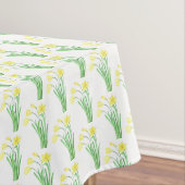 Daffodils geel Elegant Modern Floral Waterverf Tafelkleed (Voorbeeld)