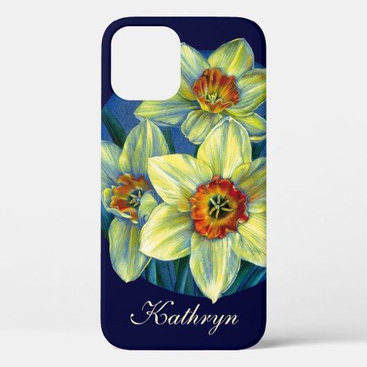 Daffodils geel, gepersonaliseerd hoesje (Achterkant)