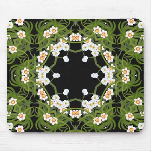 Daffodils Geometric Mousepad Muismat (Voorkant)