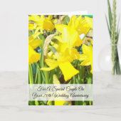 Daffodils Gepersonaliseerd 70ste Jubileum van de W Kaart (Voorkant)