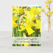 Daffodils Gepersonaliseerd 70ste Jubileum van de W Kaart (Gele Bloem)