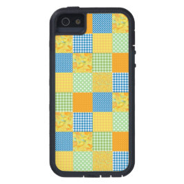 Daffodils, Gingham en Polkas Faux-Patchwork iPhone 11 Hoesje