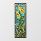 Daffodils Glas in lood stijl venster Cling Raamsticker (Vel)