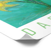 Daffodils in de lente. Acrylverf en digitale verf Poster (Hoek)