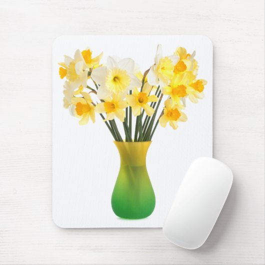 Daffodils in een Vase Mousepad Muismat (Met muis)