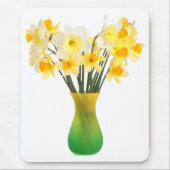 Daffodils in een Vase Mousepad Muismat (Voorkant)