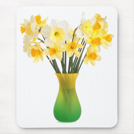 Daffodils in een Vase Mousepad Muismat (Voorkant)