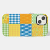 Daffodils iPad Mini Case, Land Faux-Patchwork iPhone Hoesje (Achterkant horizontaal)