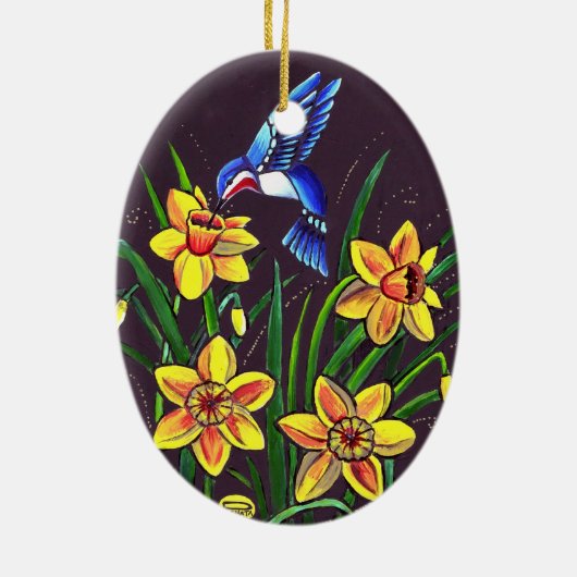 Daffodils Keramisch Ornament (Achterkant)