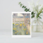 Daffodils Kinderen Illustratie Briefkaart (Staand voorkant)