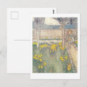 Daffodils Kinderen Illustratie Briefkaart (Voorkant / Achterkant)