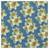 Daffodils lente botanische kunst waterverf stof (Swatch)