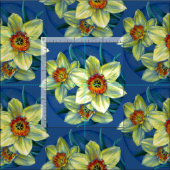 Daffodils lente botanische kunst waterverf stof (Delen)