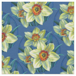 Daffodils lente botanische kunst waterverf stof