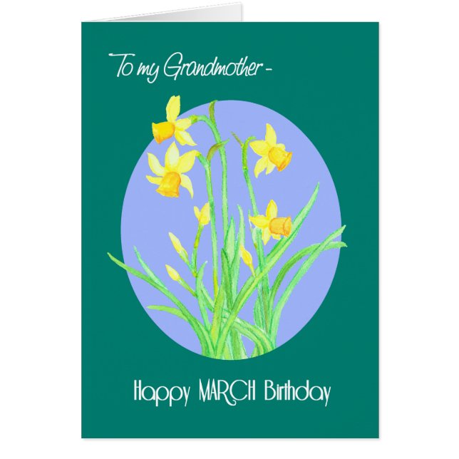  Daffodils Maart Dag voor oma (Voorkant)