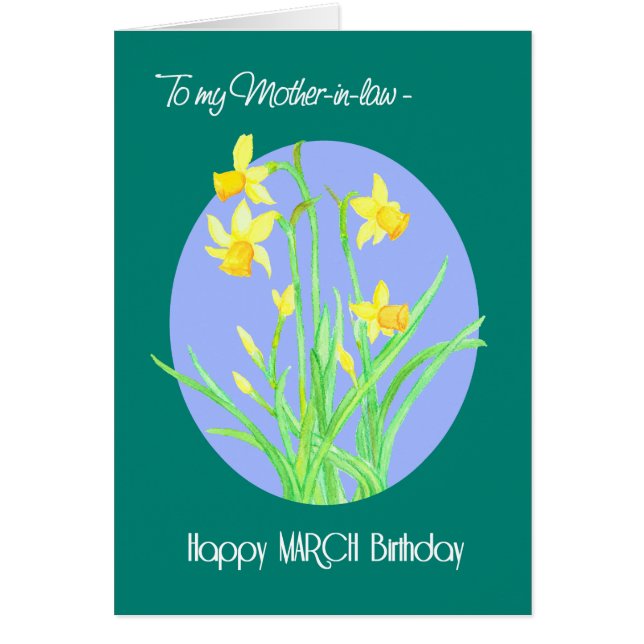  Daffodils Maart Dag voor schoonmoeder (Voorkant)