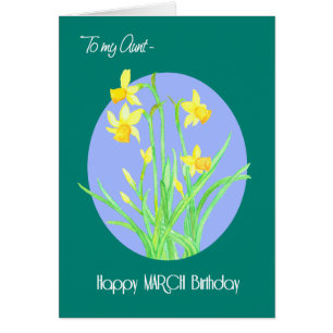Daffodils Maart Geboortedag voor tante