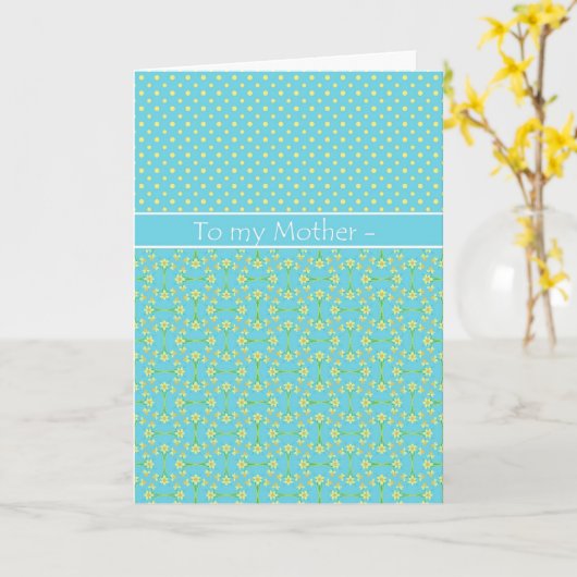 Daffodils, marathday Kaart, voor moeder Kaart (Gele Bloem)