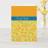 Daffodils, marathday Kaart, voor vrouw Kaart (Gele Bloem)