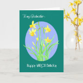  Daffodils March Birthday for Godmoeder Kaart (Gele Bloem)