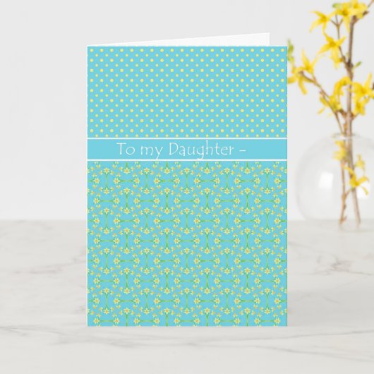 Daffodils, marmerdag-kaart, dochter kaart (Gele Bloem)