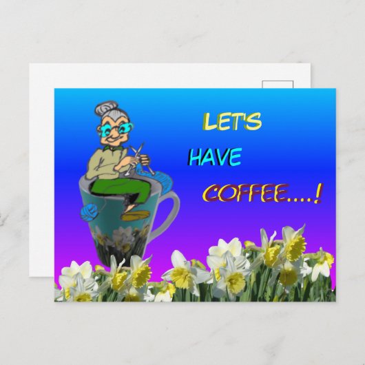 Daffodils Mok Koffee Briefkaart (Voorkant / Achterkant)