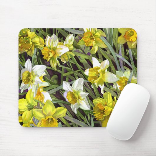 Daffodils Mousepad Muismat (Met muis)