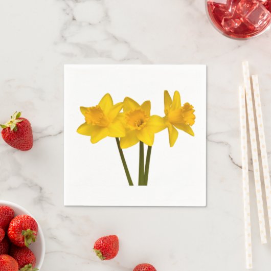 "Daffodils" ontwerp papieren servetten (Insitu)