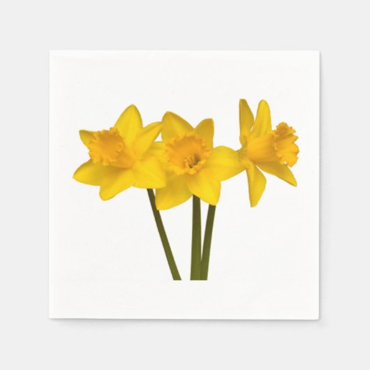 "Daffodils" ontwerp papieren servetten (Voorkant)