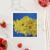 Daffodils op blauw servetten (Insitu)