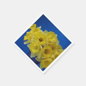 Daffodils op blauw servetten (Hoek)