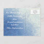 Daffodils op Decorated Blue Save the Date Aankondigingskaart (Achterkant)