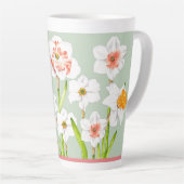 Daffodils op een Grote Latte Mok (Rechterhoek)