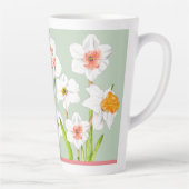 Daffodils op een Grote Latte Mok (Rechts)