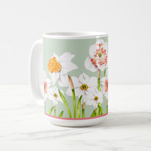 Daffodils op een Mok (15 oz.) (Voorkant links)