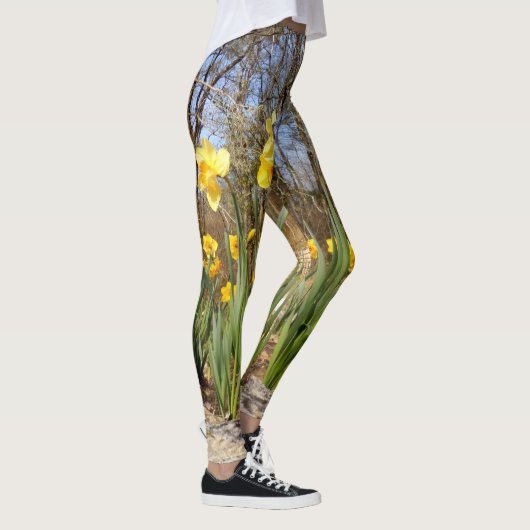 Daffodils op Paasfeest Leggings (Rechts)