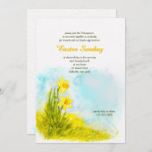 Daffodils Pasen Kaart (Voorkant / Achterkant)