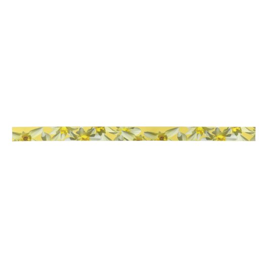 Daffodils Photo Ribbon Satijnen Lint (Voorkant)