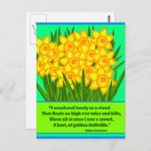 Daffodils Poem, postcard Briefkaart (Voorkant / Achterkant)
