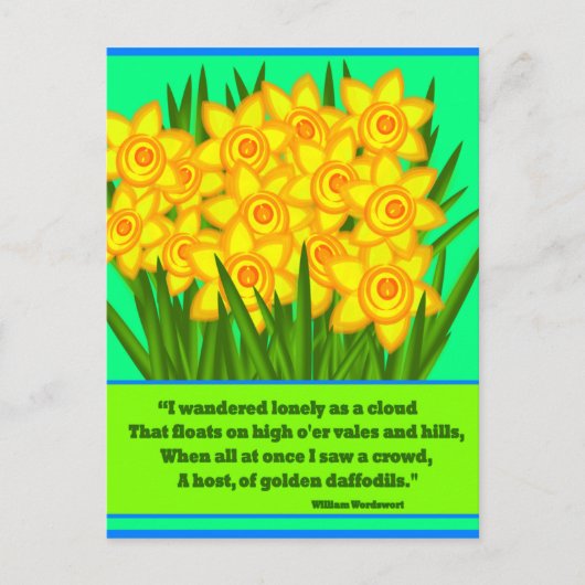 Daffodils Poem, postcard Briefkaart (Voorkant)
