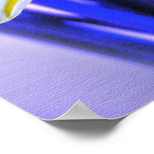 Daffodils pop art met Desiderata quote, geel Poster (Hoek)