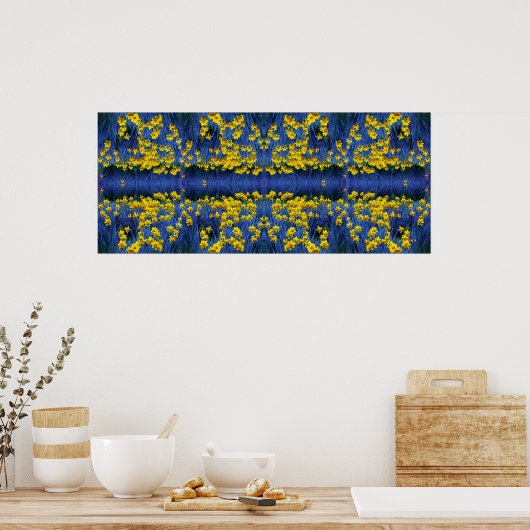 Daffodils reflecteren poster (Keuken)