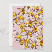 Daffodils Script, Elegante RSVP-fotokaart Kaart (Achterkant)